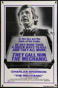 7h556 MECHANIC style A 1sh '72 Charles Bronson has more than a dozen ways to kill in his box!