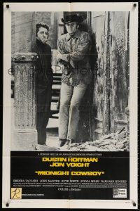 7h561 MIDNIGHT COWBOY x-rated 1sh '69 Dustin Hoffman, Jon Voight, John Schlesinger classic!