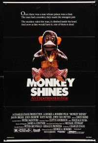 7h576 MONKEY SHINES 1sh '88 image of really creepy cymbal monkey!
