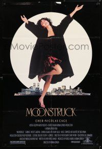 7h580 MOONSTRUCK 1sh '87 by director Norman Jewison, great image of Cher!