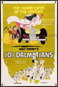 7h631 ONE HUNDRED & ONE DALMATIANS 1sh R79 most classic Walt Disney canine family cartoon!