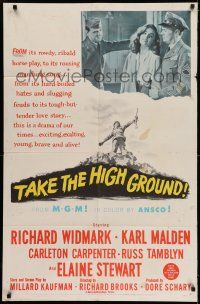 7h808 TAKE THE HIGH GROUND 1sh '53 Korean War, Richard Widmark & Karl Malden, Elaine Stewart!