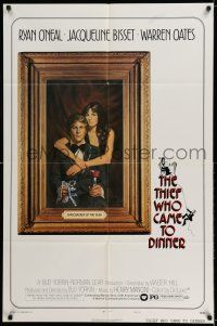 7h873 THIEF WHO CAME TO DINNER style B 1sh '73 Amsel art of Ryan O'Neal, Jacqueline Bisset!