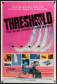 7h881 THRESHOLD: THE BLUE ANGELS EXPERIENCE 1sh '75 great image of the fighter jets in formation!