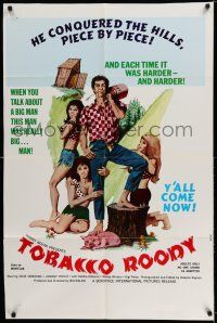 7h890 TOBACCO ROODY 1sh '70 Dixie Donovan, Johnny Rocco, hillbilly sexploitation!