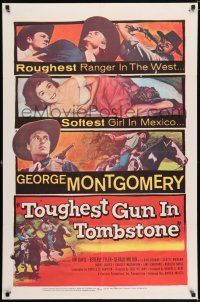 7h910 TOUGHEST GUN IN TOMBSTONE 1sh '58 lead-slinger George Montgomery & sexy Beverly Tyler!