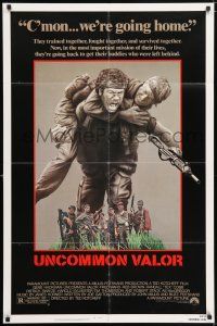 7h926 UNCOMMON VALOR 1sh '83 Gene Hackman, Fred Ward, Robert Stack, Vietnam War!