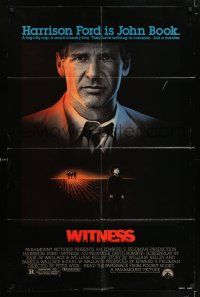 7h983 WITNESS 1sh '85 big city cop Harrison Ford in Amish country, directed by Peter Weir!