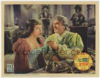 7j062 AFFAIRS OF CELLINI LC '34 Frank Morgan feeds pretty Fay Wray like a child at fancy dinner!