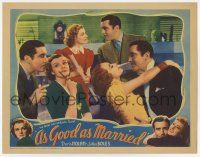 7j072 AS GOOD AS MARRIED LC '37 montage of three great images of pretty Doris Nolan & John Boles!