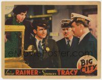 7j095 BIG CITY LC '37 Luise Rainer watches cab driver Spencer Tracy ready to fight James Flavin!
