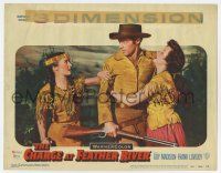 7j124 CHARGE AT FEATHER RIVER 3D LC #2 '53 Guy Madison between Vera Miles & Helen Westcott!