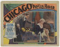 7j129 CHICAGO LC '27 great c/u of D.A. berating Phyllis Haver as Roxie Hart adjusting nylons!