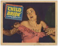 7j130 CHILD BRIDE LC '38 close up of frightened teen being grabbed and her dress falling off!