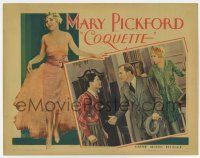 7j147 COQUETTE LC '29 sexy Mary Pickford stands behind William Janney & another man!