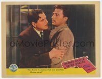 7j152 CRIME DOCTOR LC '43 detective Warner Baxter tells Leon Ames that he has amnesia!