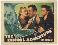 7j219 FALCON'S ADVENTURE LC #4 '46 detective Tom Conway between sexy Myrna Dell & Madge Meredith!