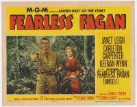 7j226 FEARLESS FAGAN LC #7 '52 Janet Leigh behind Carleton Carpenter pointing gun in jungle!