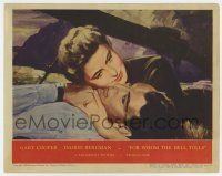 7j240 FOR WHOM THE BELL TOLLS LC #6 '43 romantic c/u artwork of Gary Cooper & Ingrid Bergman!