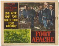 7j245 FORT APACHE LC #3 '48 Lieutenant Colonel Henry Fonda talks sternly to John Wayne & his men!