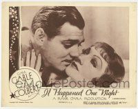 7j339 IT HAPPENED ONE NIGHT LC R48 best romantic c/u of Clark Gable & Claudette Colbert!
