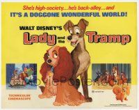 7j387 LADY & THE TRAMP TC R72 Walt Disney romantic canine dog classic cartoon, great image!