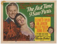 7j402 LAST TIME I SAW PARIS TC '54 Elizabeth Taylor is a playgirl and the wife of Van Johnson!