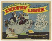 7j442 LUXURY LINER TC '48 George Brent & Jane Powell, tropical nights of romance & revelry!