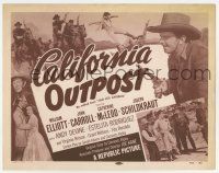 7j553 OLD LOS ANGELES TC R53 Wild Bill Elliott, John Carroll, Catherine McLeod, California Outpost!