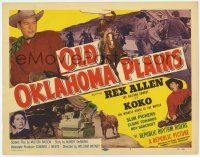 7j554 OLD OKLAHOMA PLAINS TC '52 cowboy Rex Allen and Koko the miracle horse of the movies!