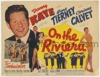 7j559 ON THE RIVIERA TC '51 funnyman Danny Kaye + sexy full-length Gene Tierney & Corinne Calvet!