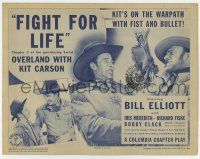 7j583 OVERLAND WITH KIT CARSON chapter 3 TC '39 Wild Bill Elliot is on the warpath w/fist & bullet!