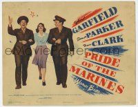 7j622 PRIDE OF THE MARINES TC '45 Eleanor Parker between blind veteran John Garfield & Dane Clark!
