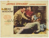 7j661 REAR WINDOW LC #8 '54 Hitchcock, Corey, Ritter & Grace Kelly comfort fallen James Stewart!