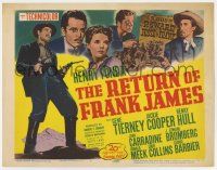 7j683 RETURN OF FRANK JAMES TC R51 outlaw Henry Fonda, Gene Tierney, Jackie Cooper, Fritz Lang!