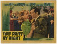 7j005 THEY DRIVE BY NIGHT LC '40 close up of George Raft dancing with sexy Ann Sheridan!