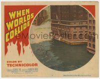 7j012 WHEN WORLDS COLLIDE LC #4 '51 George Pal classic doomsday thriller, tidal wave floods city!