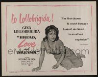 7k458 BREAD, LOVE & DREAMS 1/2sh '54 sexy Italian Gina Lollobrigida & Vittorio De Sica!