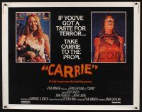 7k474 CARRIE 1/2sh '76 Stephen King, Sissy Spacek before and after her bloodbath at the prom!