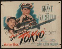 7k491 DESTINATION TOKYO style A 1/2sh '43 Cary Grant w/binoculars & John Garfield at machine gun!