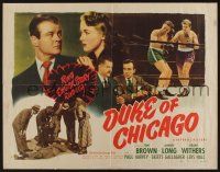 7k495 DUKE OF CHICAGO style A 1/2sh '49 boxer Tom Brown fighting in the ring, gorgeous Audrey Long!