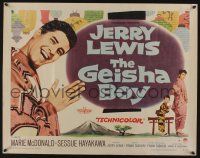7k529 GEISHA BOY style B 1/2sh '58 Jerry Lewis visits Japan, wacky image of Jerry w/ chopsticks!