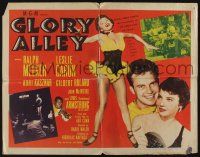 7k535 GLORY ALLEY style B 1/2sh '52 Ralph Meeker, Leslie Caron, Louis Armstrong playing trumpet!