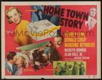 7k556 HOME TOWN STORY style B 1/2sh '51 sexy Marilyn Monroe as the beautiful secretary is shown!