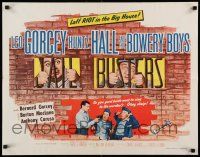 7k568 JAIL BUSTERS style A 1/2sh '55 Bowery Boys in jail, wacky Leo Gorcey, Huntz Hall!