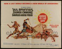7k578 KINGS OF THE SUN 1/2sh '63 art of Yul Brynner with spear fighting George Chakiris!
