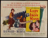 7k584 LADY IN THE IRON MASK 1/2sh '52 Louis Hayward, Patricia Medina, Three Musketeers!