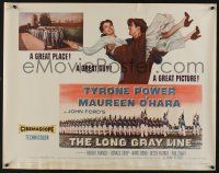 7k593 LONG GRAY LINE style A 1/2sh '54 art of Tyrone Power carrying Maureen O'Hara, West Point!