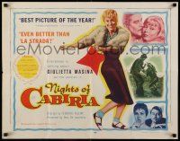 7k687 NIGHTS OF CABIRIA 1/2sh '57 Federico Fellini's La Notti di Cabiria!