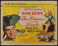 7k713 PRINCESS & THE PIRATE style A 1/2sh '44 great close up of Bob Hope & sexy Virginia Mayo!